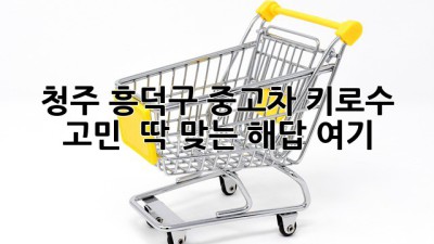 청주 흥덕구 중고차, 키로수 고민? 🤔 딱 맞는 해답 여기! 🚗💨